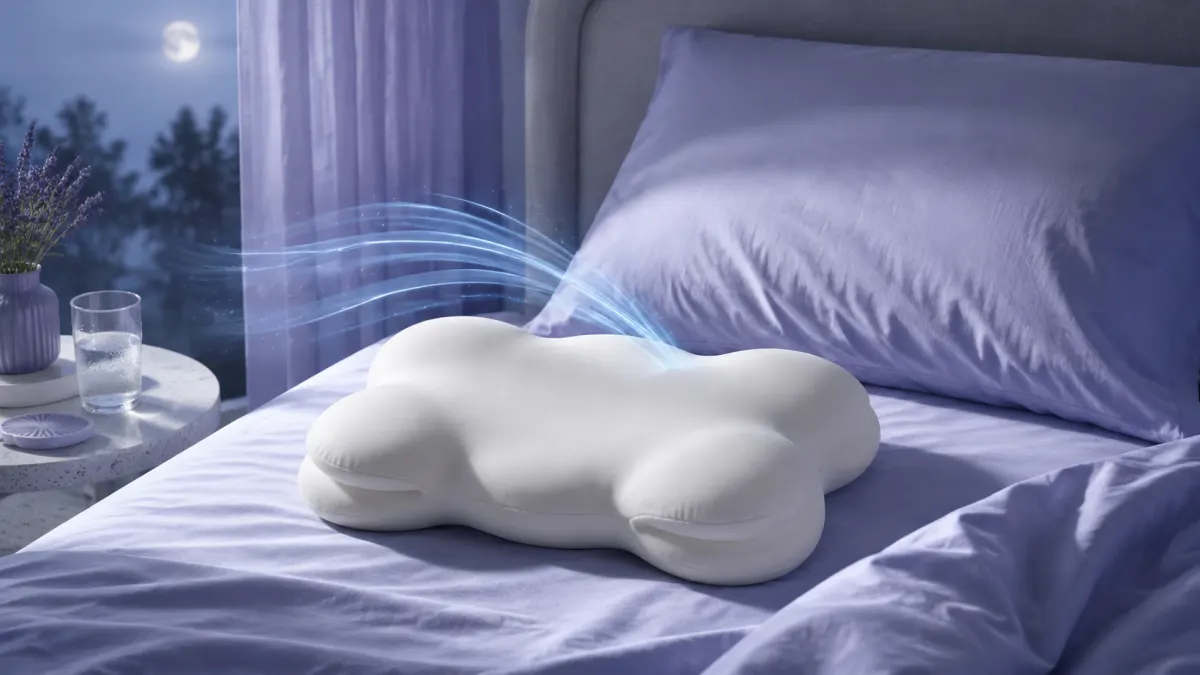 Lumuwala Cloud Pillow sleep guide image for Cooling pillow for night sweats in perimenopause