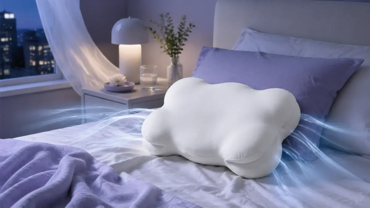 Lumuwala Cloud Pillow sleep guide image for Cooling pillow for warm apartments