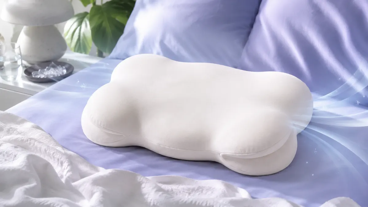 Cooling bedding layers with Lumuwala Cloud Pillow for hot sleepers