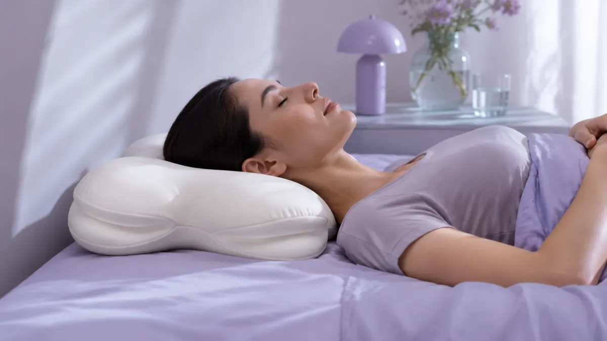 Lumuwala Cloud Pillow sleep guide image for Pillow for back sleepers on a soft mattress