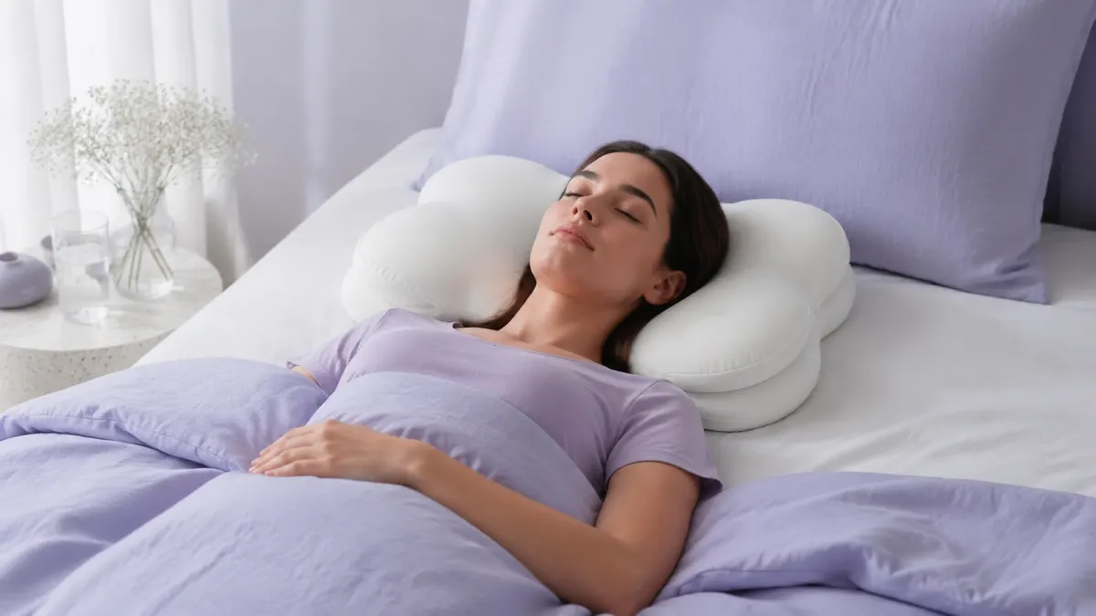 Lumuwala Cloud Pillow sleep guide image for Pillow for back sleepers with snoring