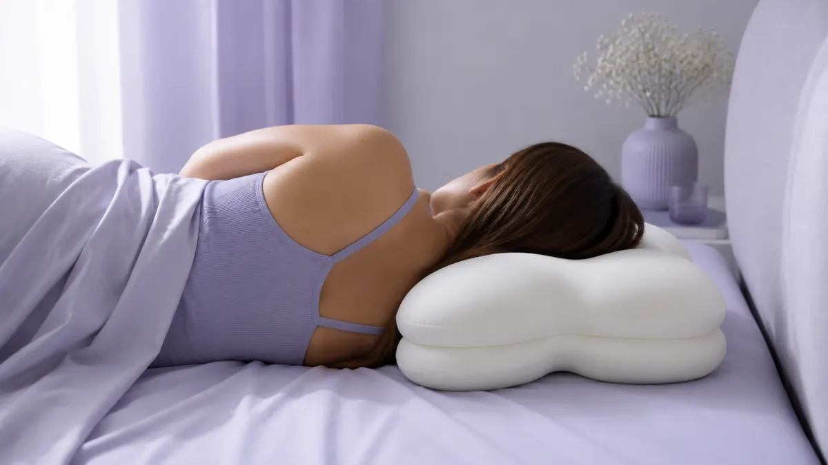 Lumuwala Cloud Pillow sleep guide image for Pillow for broad-shouldered side sleepers