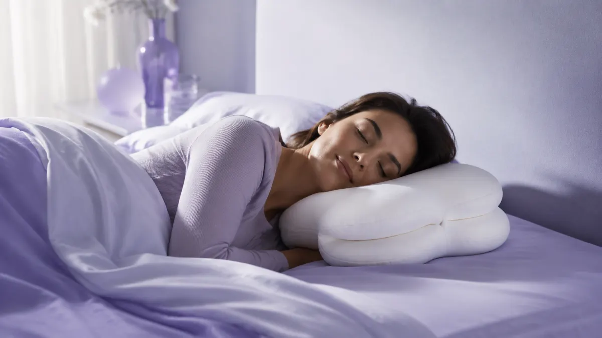 Lumuwala Cloud Pillow sleep guide image for Pillow for side sleepers on a soft mattress