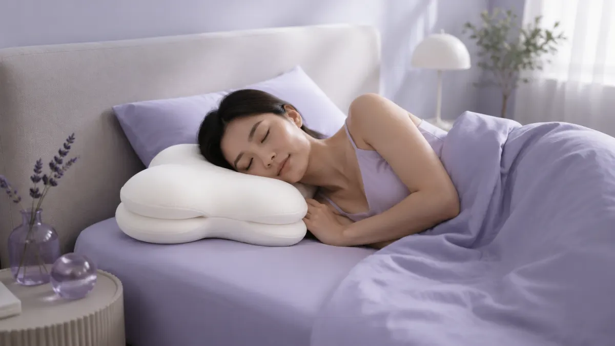 Lumuwala Cloud Pillow sleep guide image for Pillow for side sleepers with ear pressure