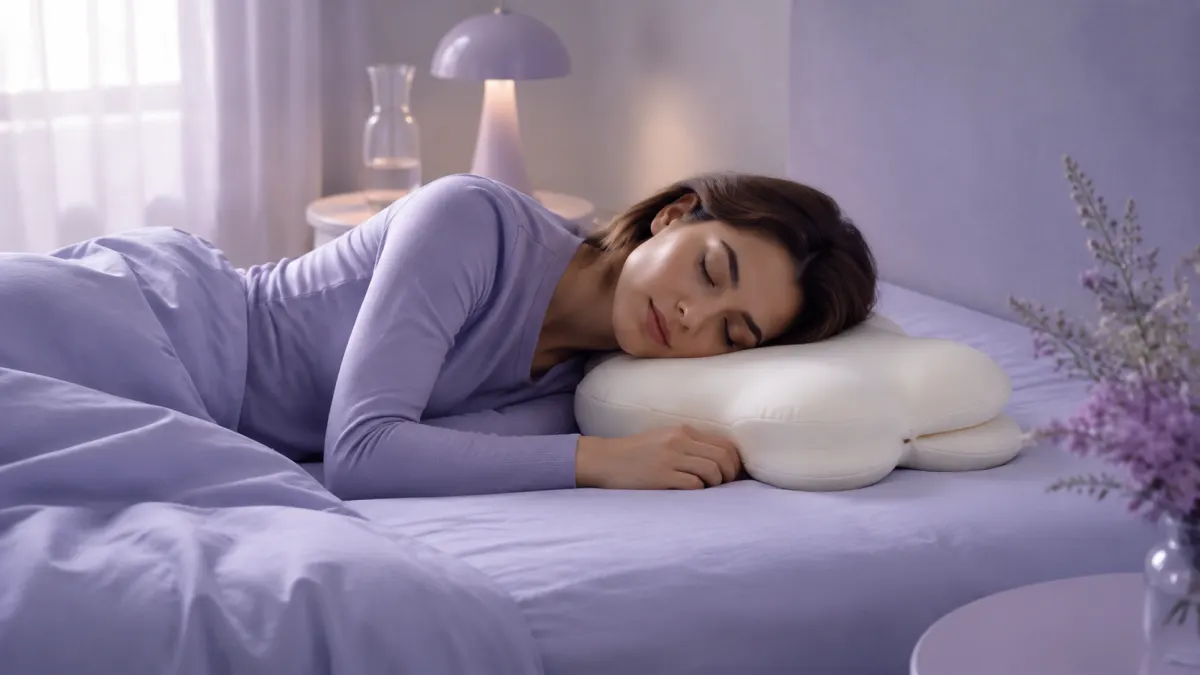 Lumuwala Cloud Pillow sleep guide image for Pillow for side sleepers with shoulder pain