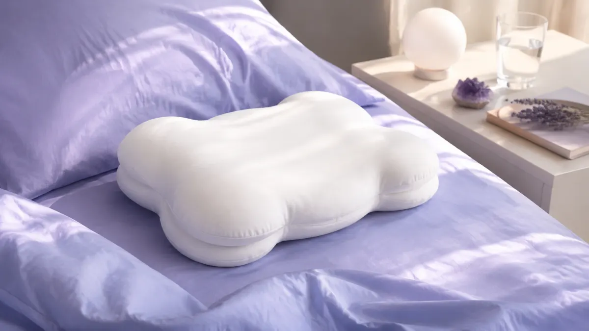 Cool bedroom sleep routine setup with Lumuwala Cloud Pillow