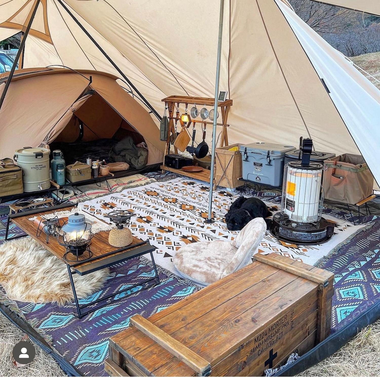 Luxury Camping Blanket Throw — Moroccan-Inspired Outdoor Lounger