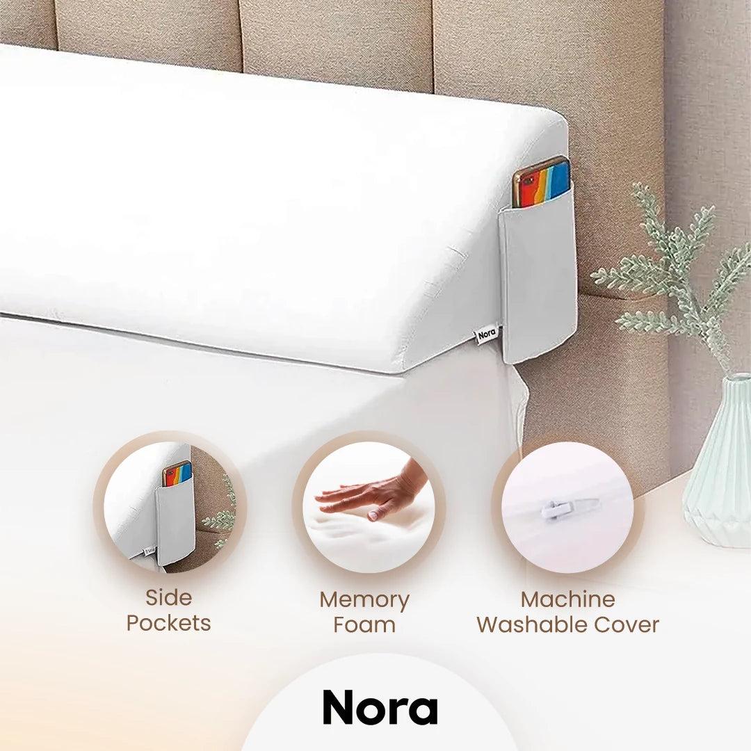 Three-zone cervical neck support diagram for the Cloud Pillow
