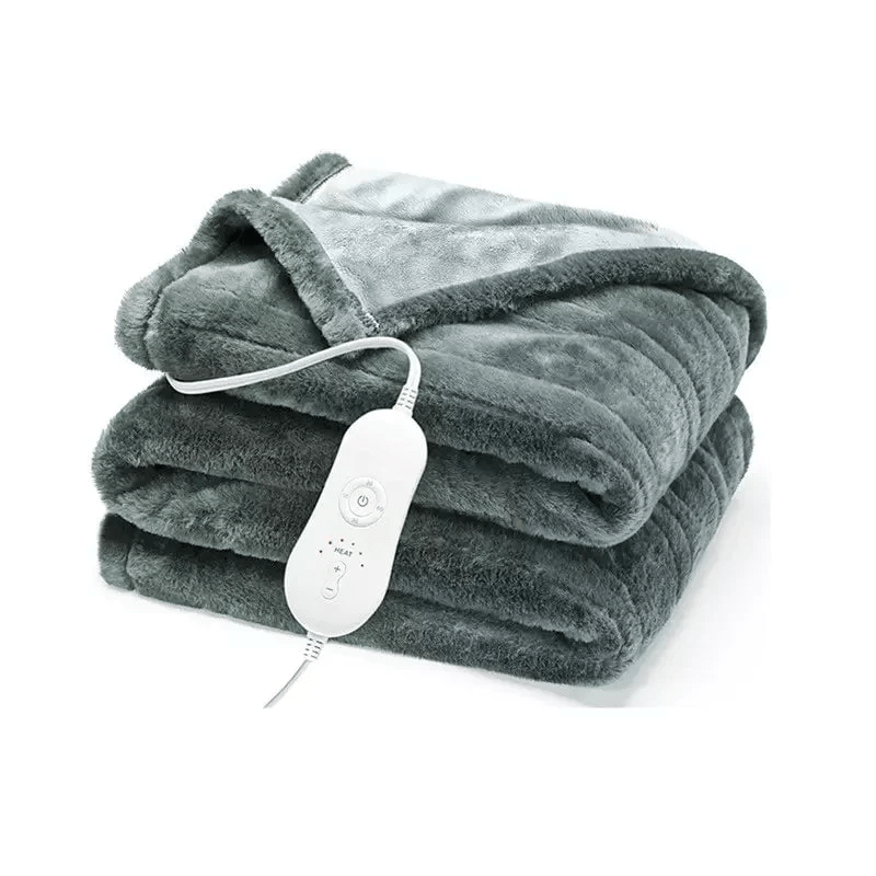 Electric Heating Blanket for Hot Sleepers — Cooling Gel Layer, Dual Zone, Full Size | Auto-Shutoff, Temperature Memory