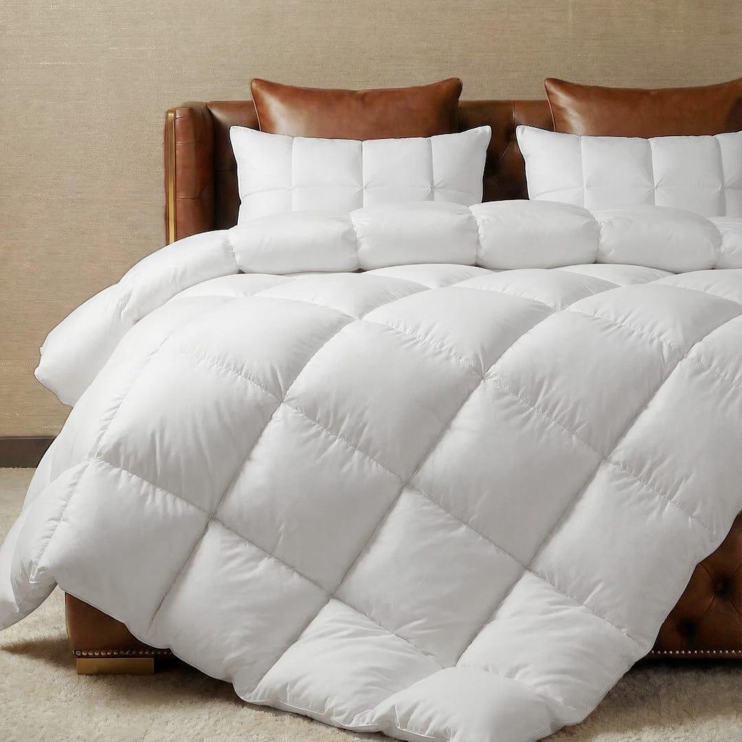 Lightweight Down Duvet for Hot Sleepers — Goose Down Fill, Baffle-Box Construction, Queen 90x90in | OEKO-TEX, 600g Fill