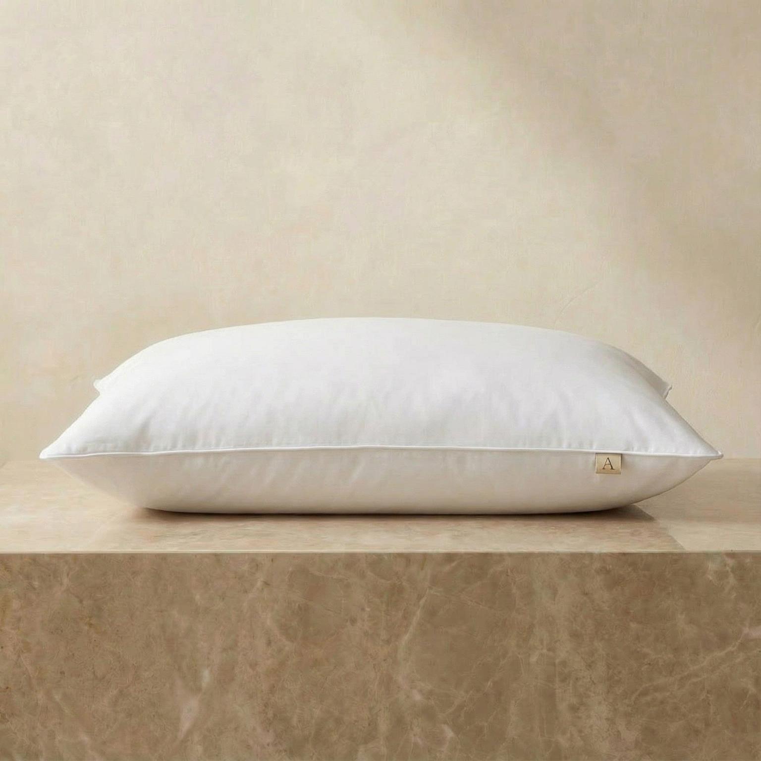 Premium Down Feather Pillow for Luxury Sleep — Hypoallergenic Fill, Adjustable Loft, Standard 20x26in | 100% Sateen Shell