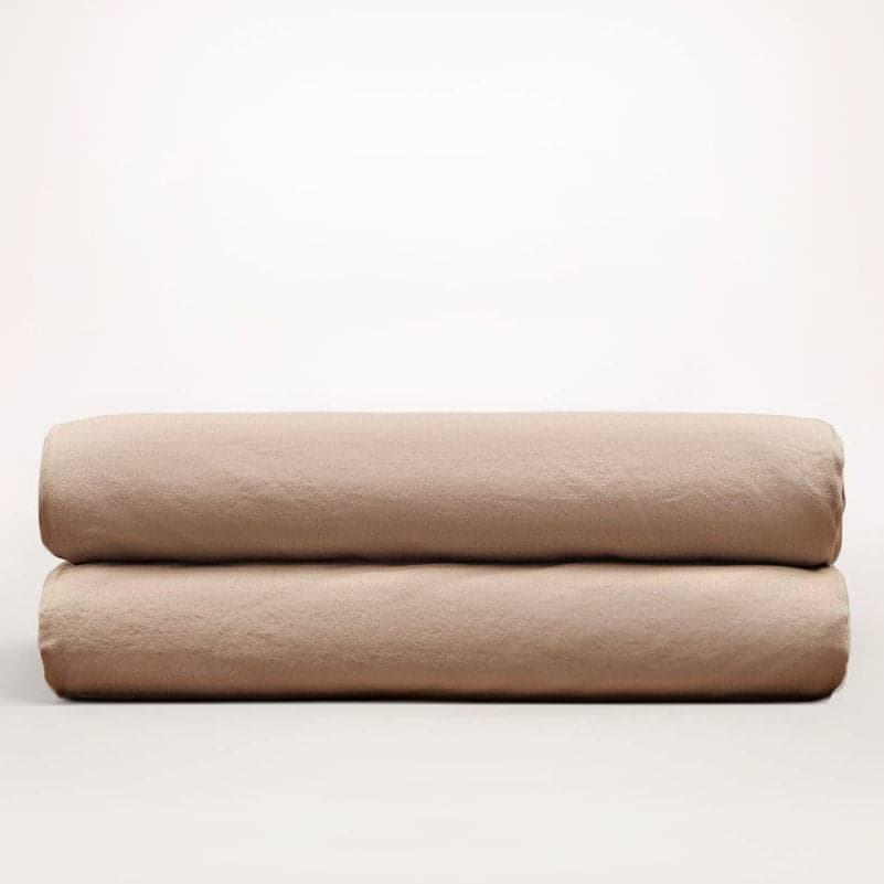 European Linen Fitted Sheet for Cool Sleep — 100% Pure Linen, Deep Pocket, Queen 60x80in | OEKO-TEX, Naturally Breathable