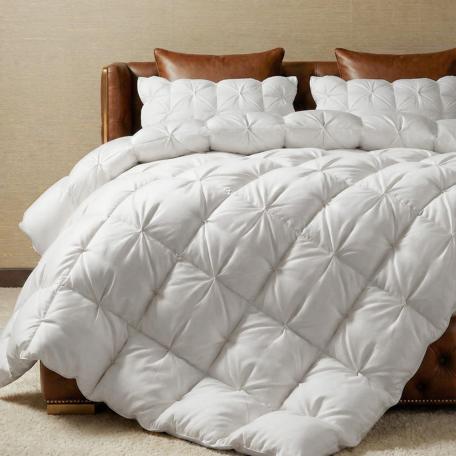 Temperature-Regulating Premium Goose Down Duvet Duvet Cover — Breathable Lyocell Blend, Queen 90x90in | OEKO-TEX, Machine Washable
