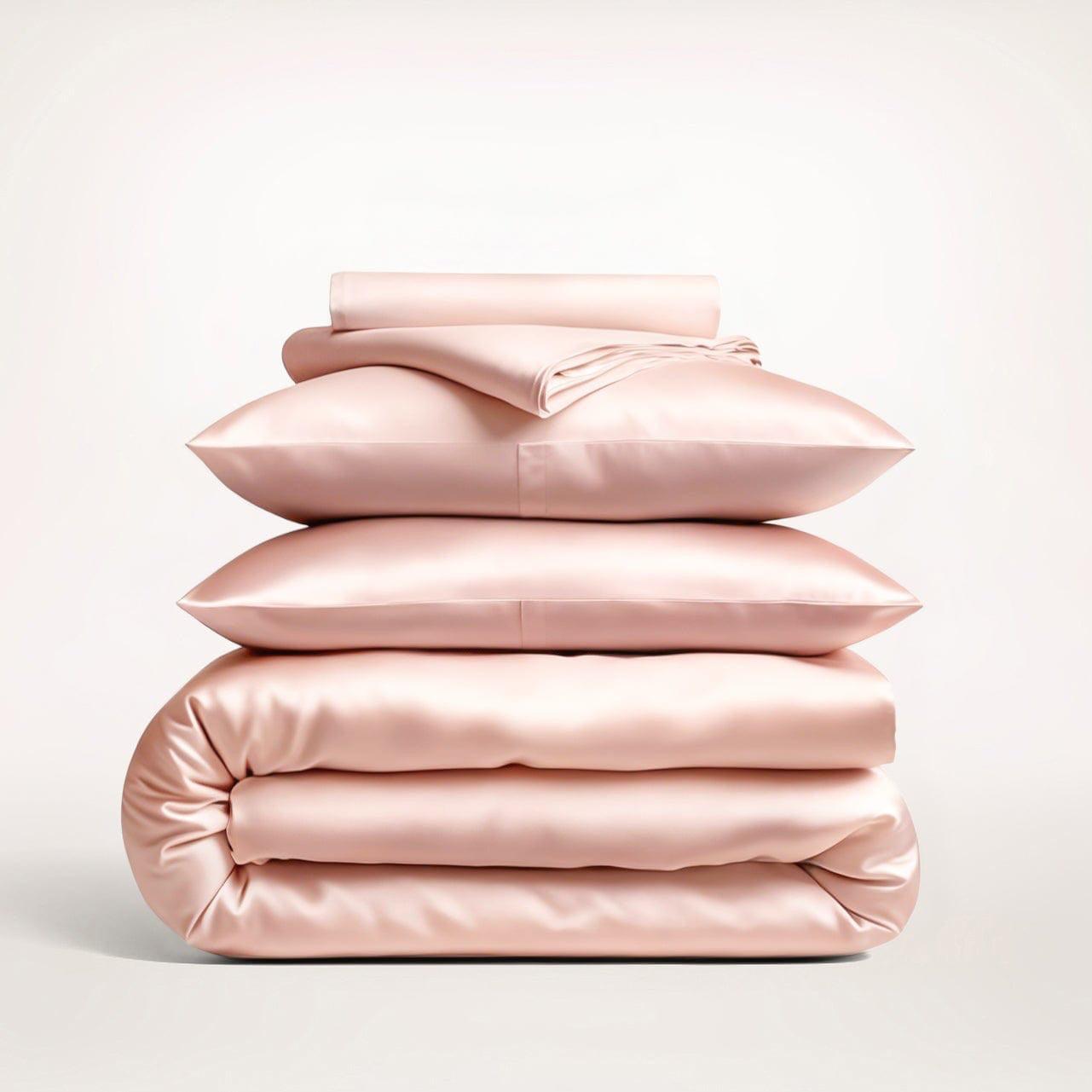 Hair & Skin-Friendly Pink Mulberry Silk Bedding — 22-Momme Mulberry Silk, Queen | OEKO-TEX, Hypoallergenic