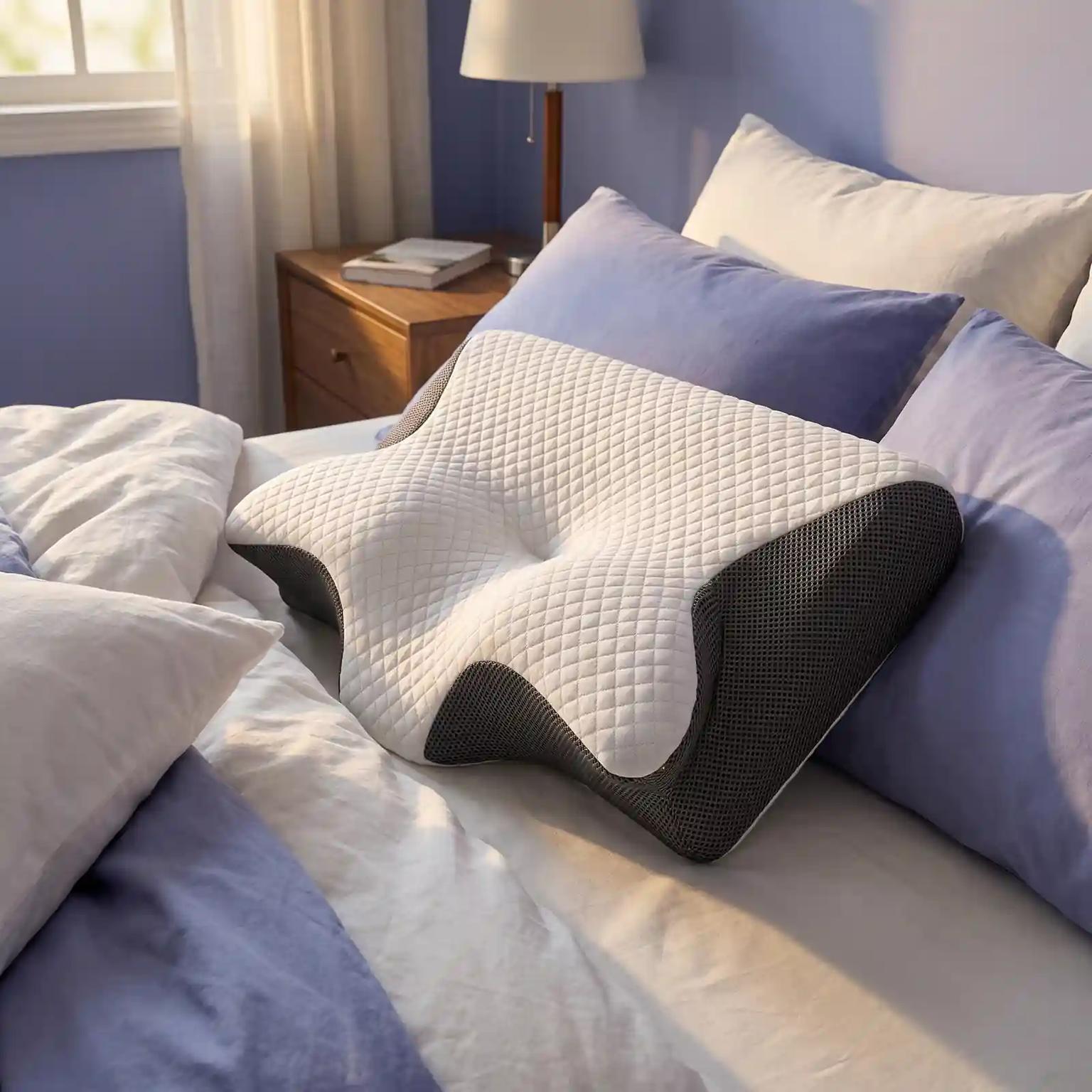 Cervical Pillow on a nightstand