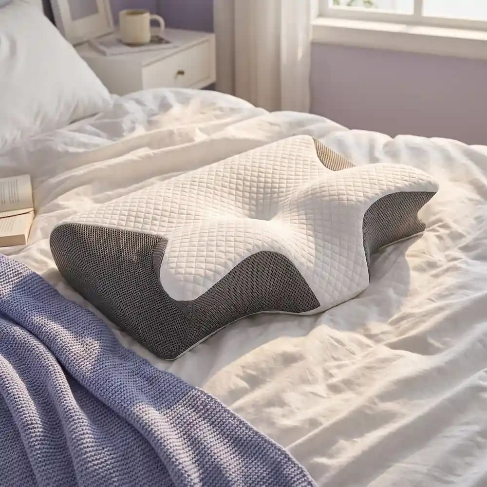 Cervical Pillow in a real home bedroom