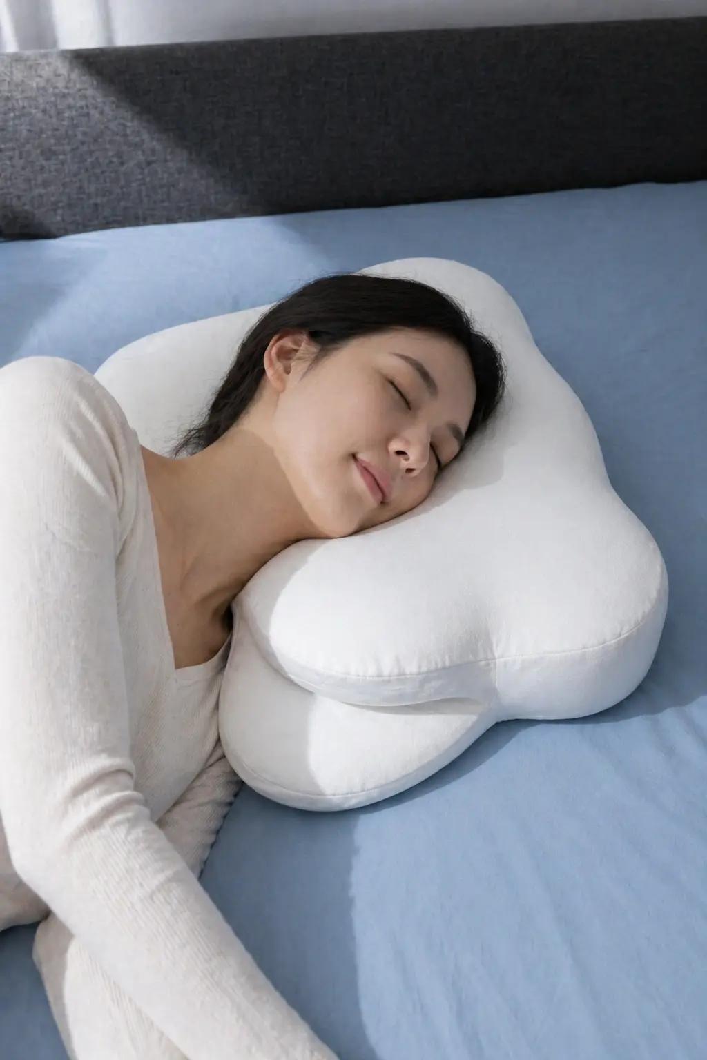 Cloud Pillow support setup for side sleepers
