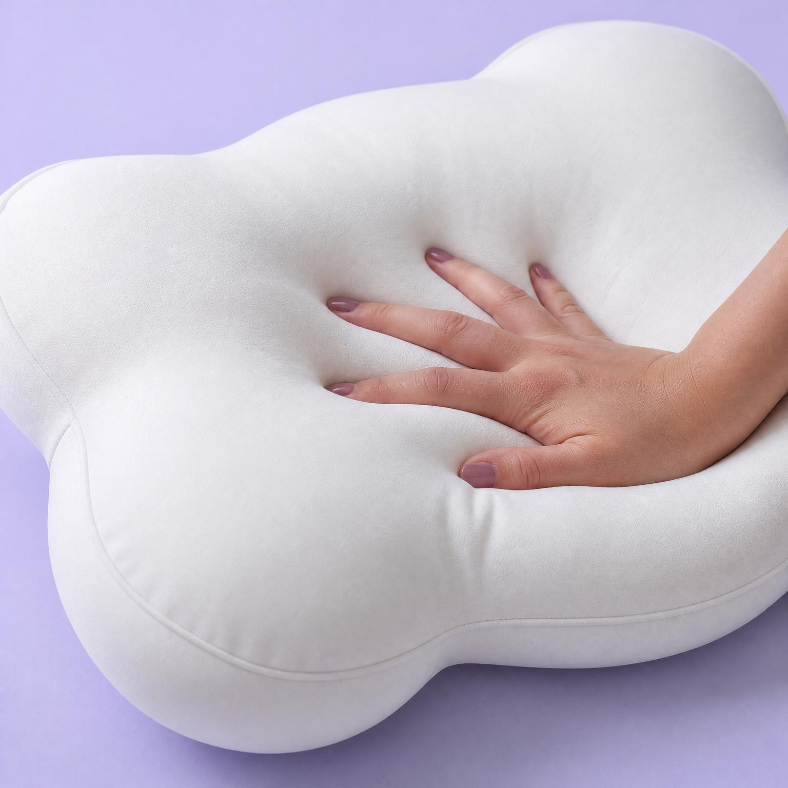 Hand pressing Cloud Pillow foam