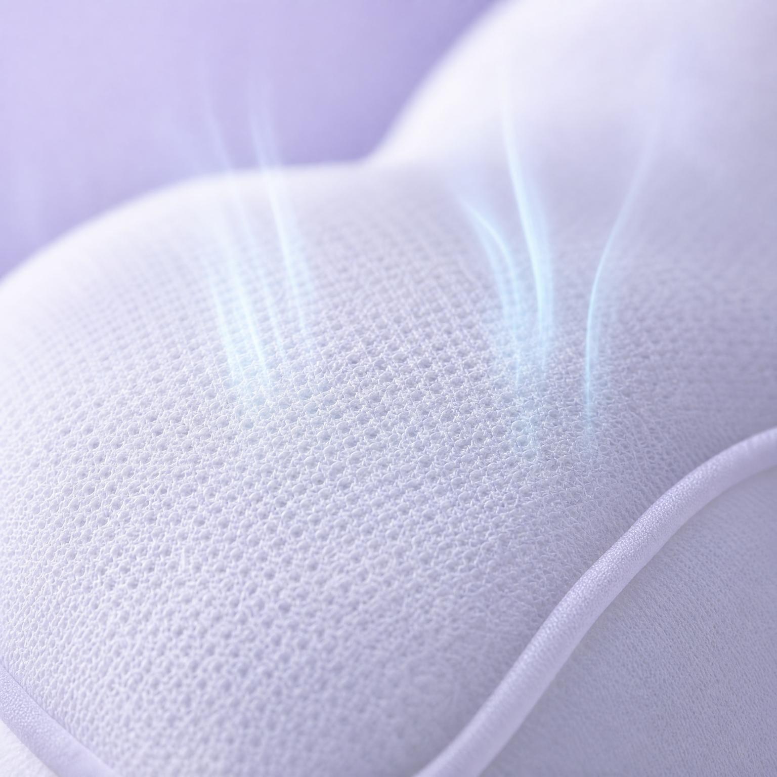 AeroWeave cooling cover close-up on the Cloud Pillow