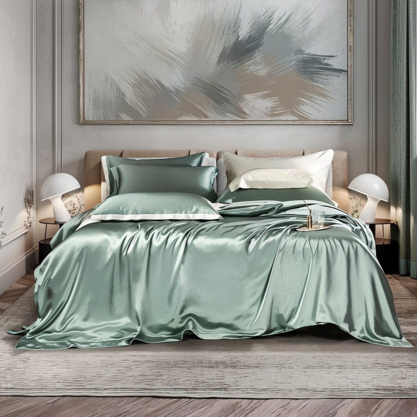 Mulberry Silk Bedding Set for Hair & Skin Care — 22-Momme Grade-A Silk, Queen 90x90in | OEKO-TEX, Anti-Aging Benefits — view 4