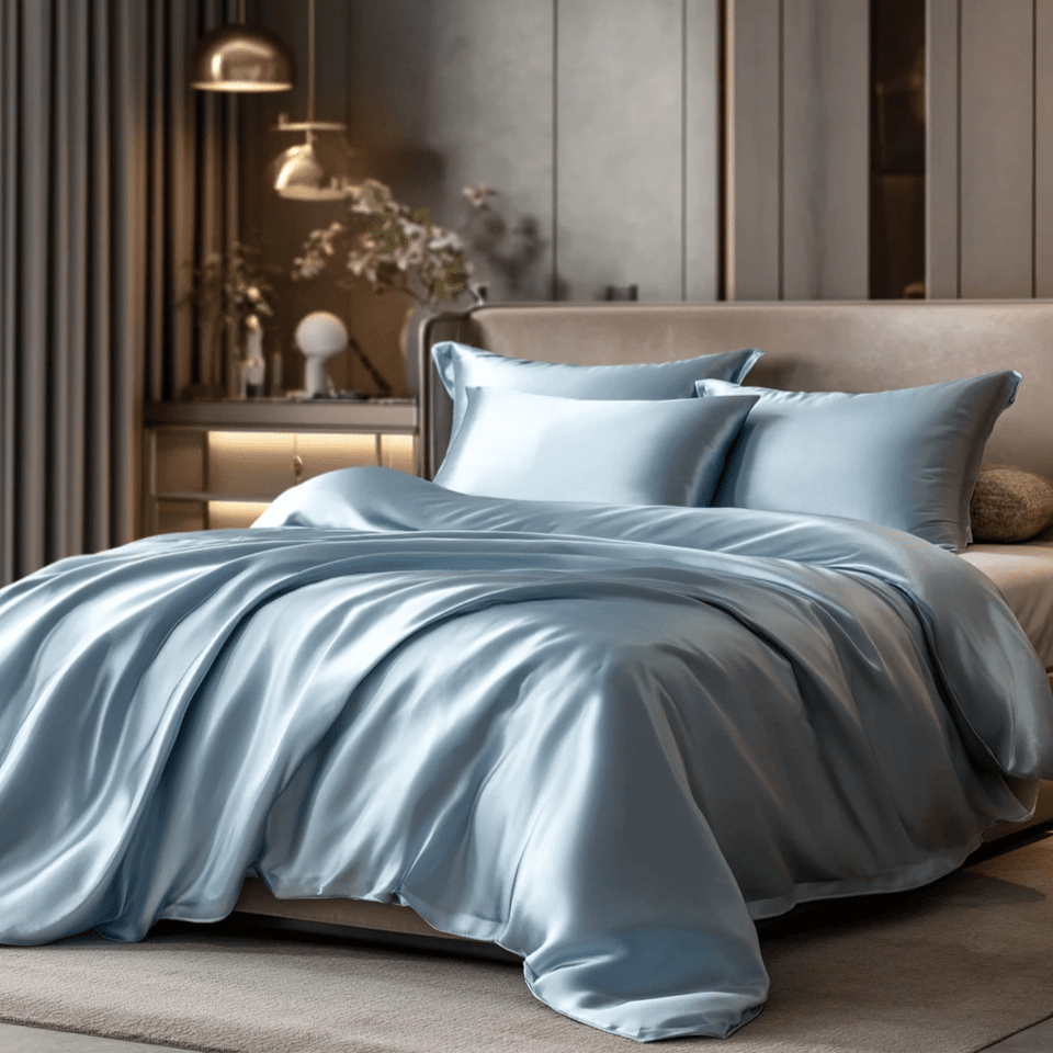 Mulberry Silk Bedding Set for Hair & Skin Care — 22-Momme Grade-A Silk, Queen 90x90in | OEKO-TEX, Anti-Aging Benefits — view 16
