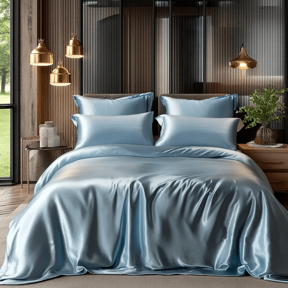 Mulberry Silk Bedding Set for Hair & Skin Care — 22-Momme Grade-A Silk, Queen 90x90in | OEKO-TEX, Anti-Aging Benefits — view 17