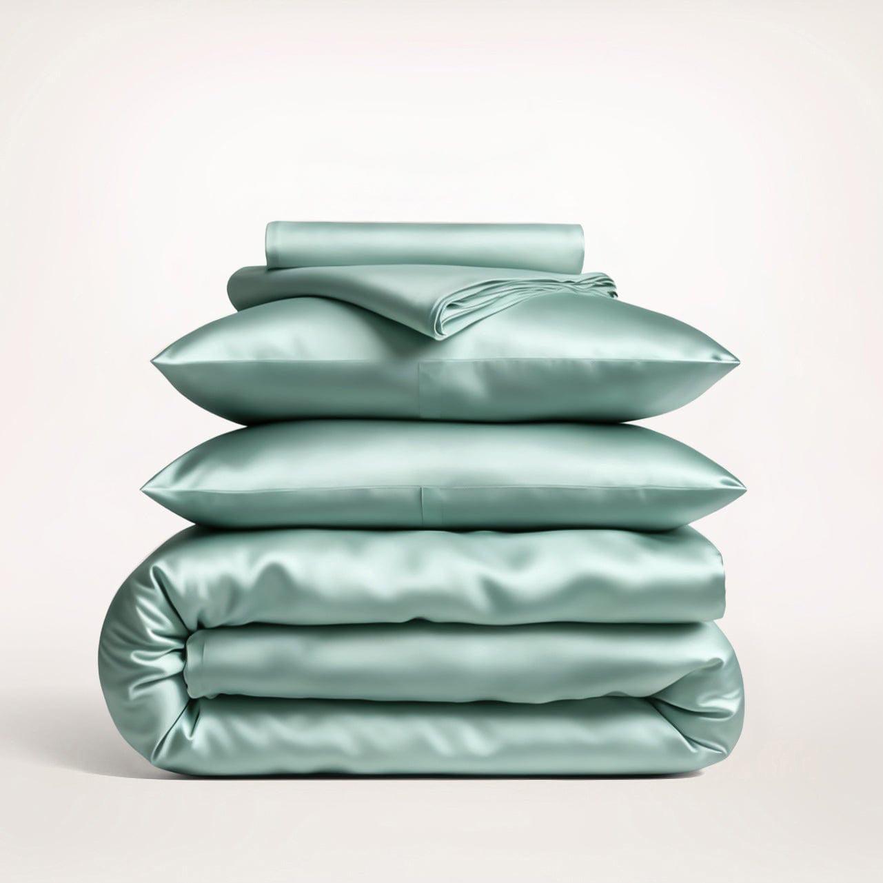 Mulberry Silk Bedding Set for Hair & Skin Care — 22-Momme Grade-A Silk, Queen 90x90in | OEKO-TEX, Anti-Aging Benefits — view 18