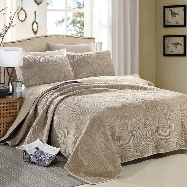 Breathable Coverlet Set for Layered Comfort — Lightweight Cotton, Quilted Pattern, Queen 90x90in | Machine Washable, All-Season — view 8
