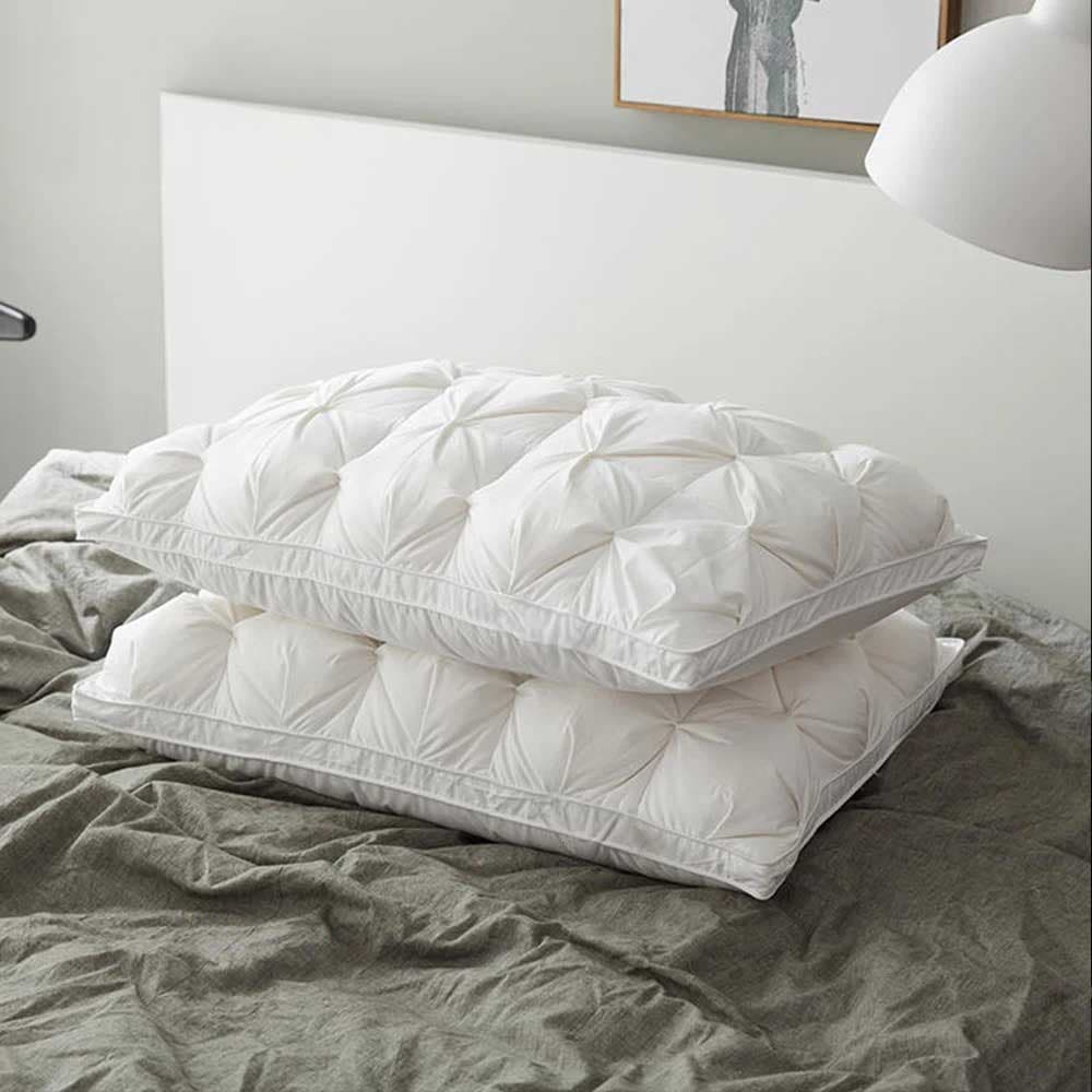 Premium Down Feather Pillow for Luxury Sleep — Hypoallergenic Fill, Adjustable Loft, Standard 20x26in | 100% Sateen Shell — view 3