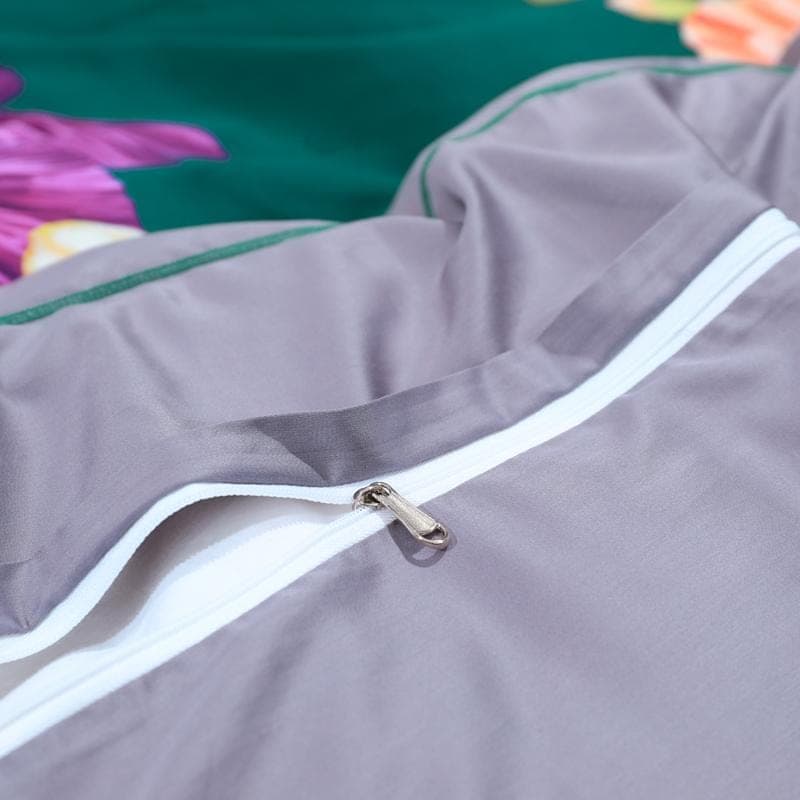 Emerald Canvas Duvet Cover Set for Bold Style — Rich Color, Cotton Canvas, Queen 90x90in | Durable, Artist Collaboration — view 13