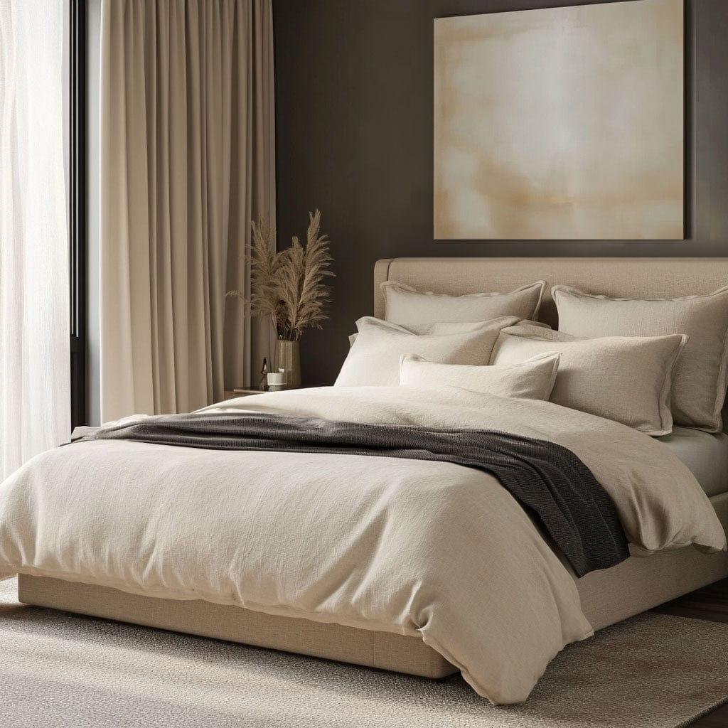 European Linen Duvet Set for Breathable Sleep — 100% Pure Linen, Naturally Thermoregulating, Queen 90x90in | OEKO-TEX, Premium Quality — view 1