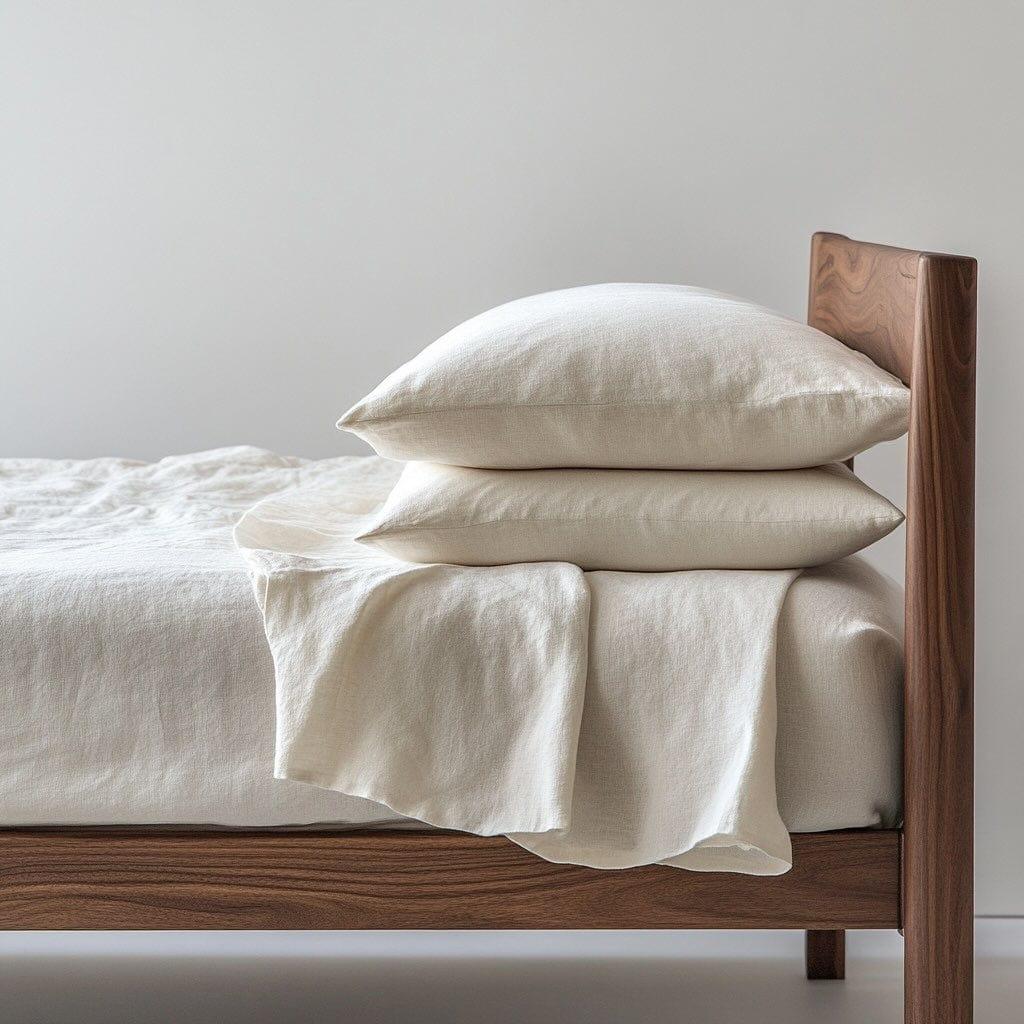 European Linen Duvet Set for Breathable Sleep — 100% Pure Linen, Naturally Thermoregulating, Queen 90x90in | OEKO-TEX, Premium Quality — view 3