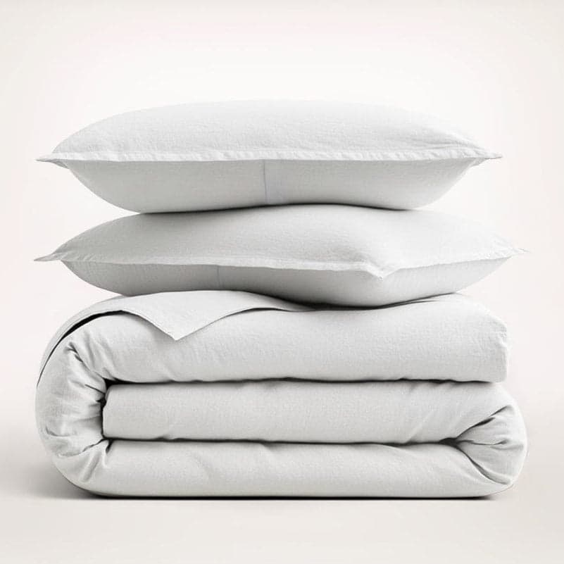 European Linen Duvet Set for Breathable Sleep — 100% Pure Linen, Naturally Thermoregulating, Queen 90x90in | OEKO-TEX, Premium Quality — view 7