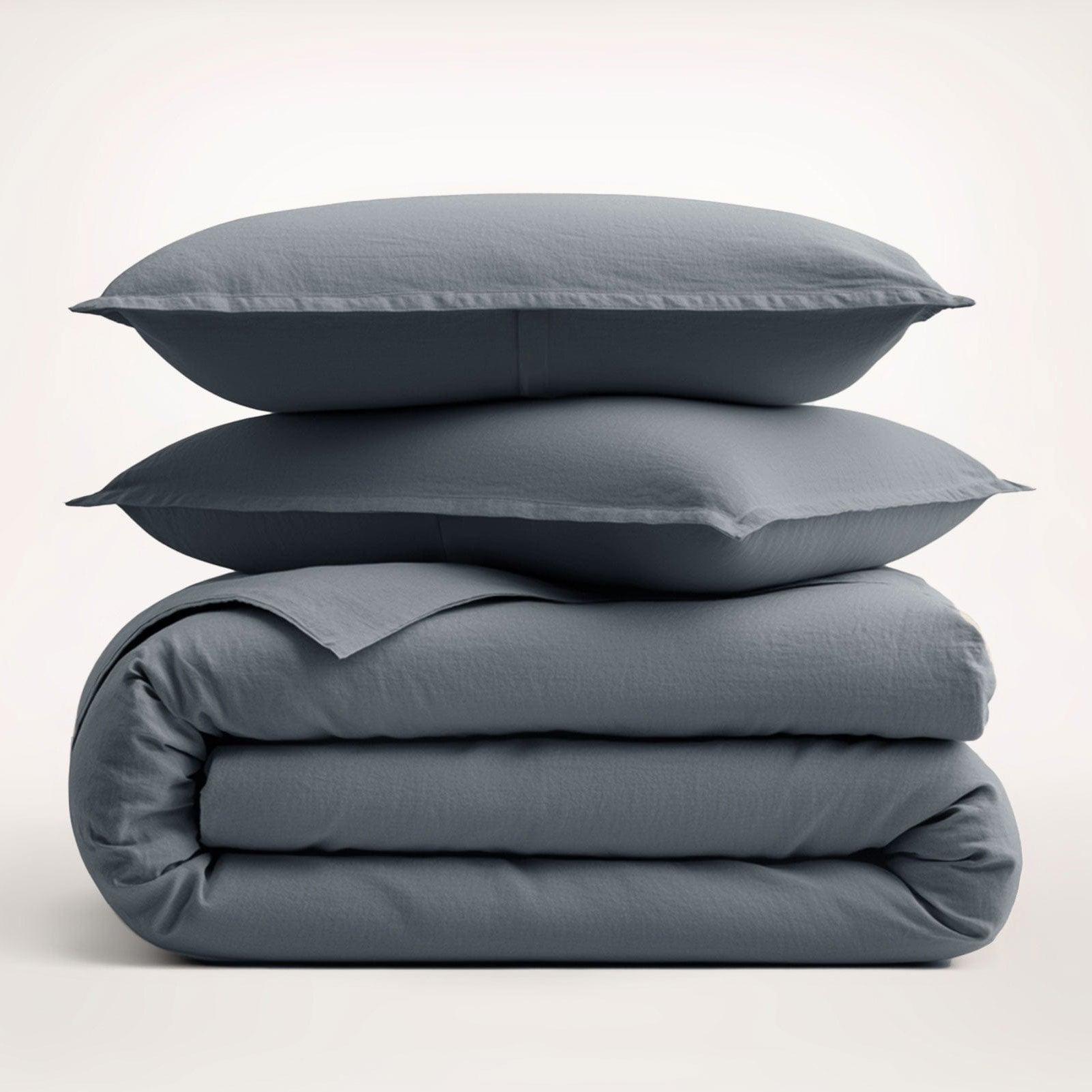 European Linen Duvet Set for Breathable Sleep — 100% Pure Linen, Naturally Thermoregulating, Queen 90x90in | OEKO-TEX, Premium Quality — view 11