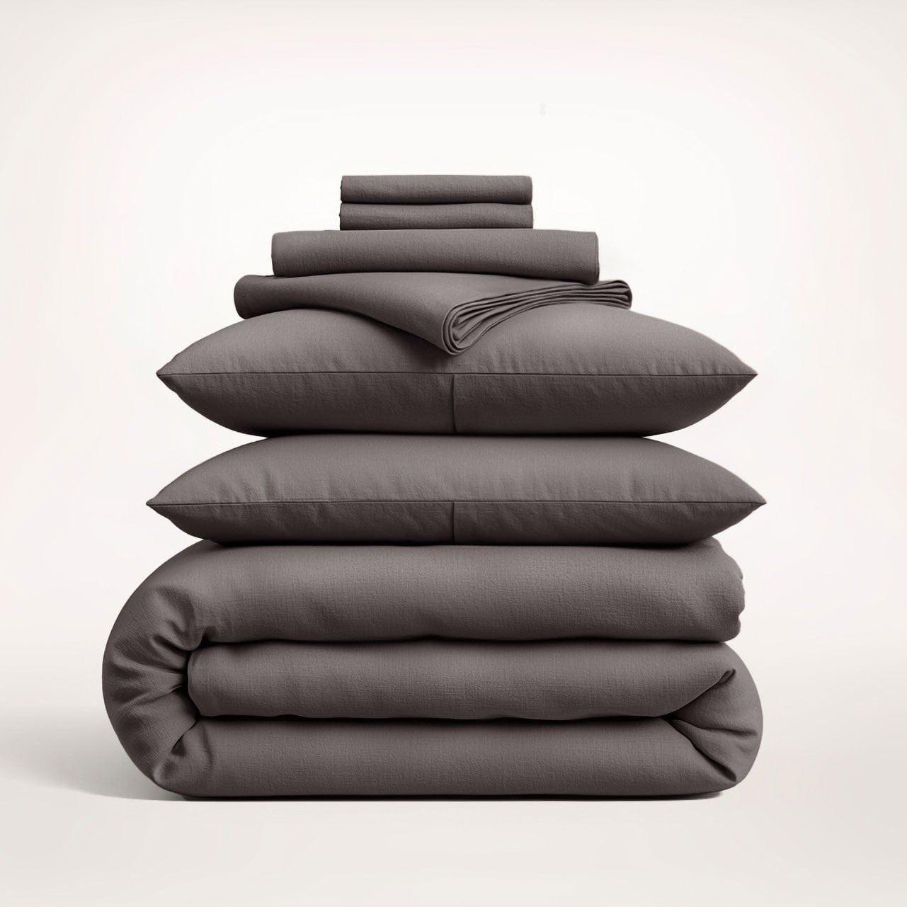 European Linen Bedding Bundle for All-Season Sleep — 100% Flax, Breathable, Queen/King | Lumuwala — view 9