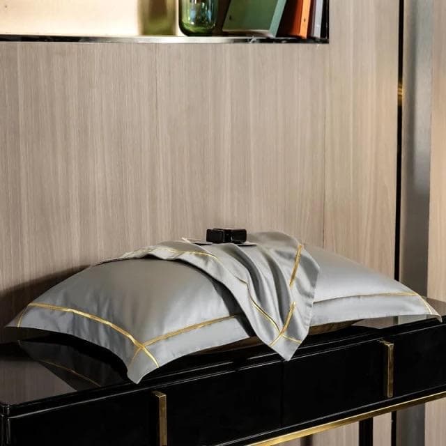 Premium Egyptian Cotton Duvet Cover Set — Lisbon Design, Sateen Weave, Full/Queen/King | Lumuwala — view 4