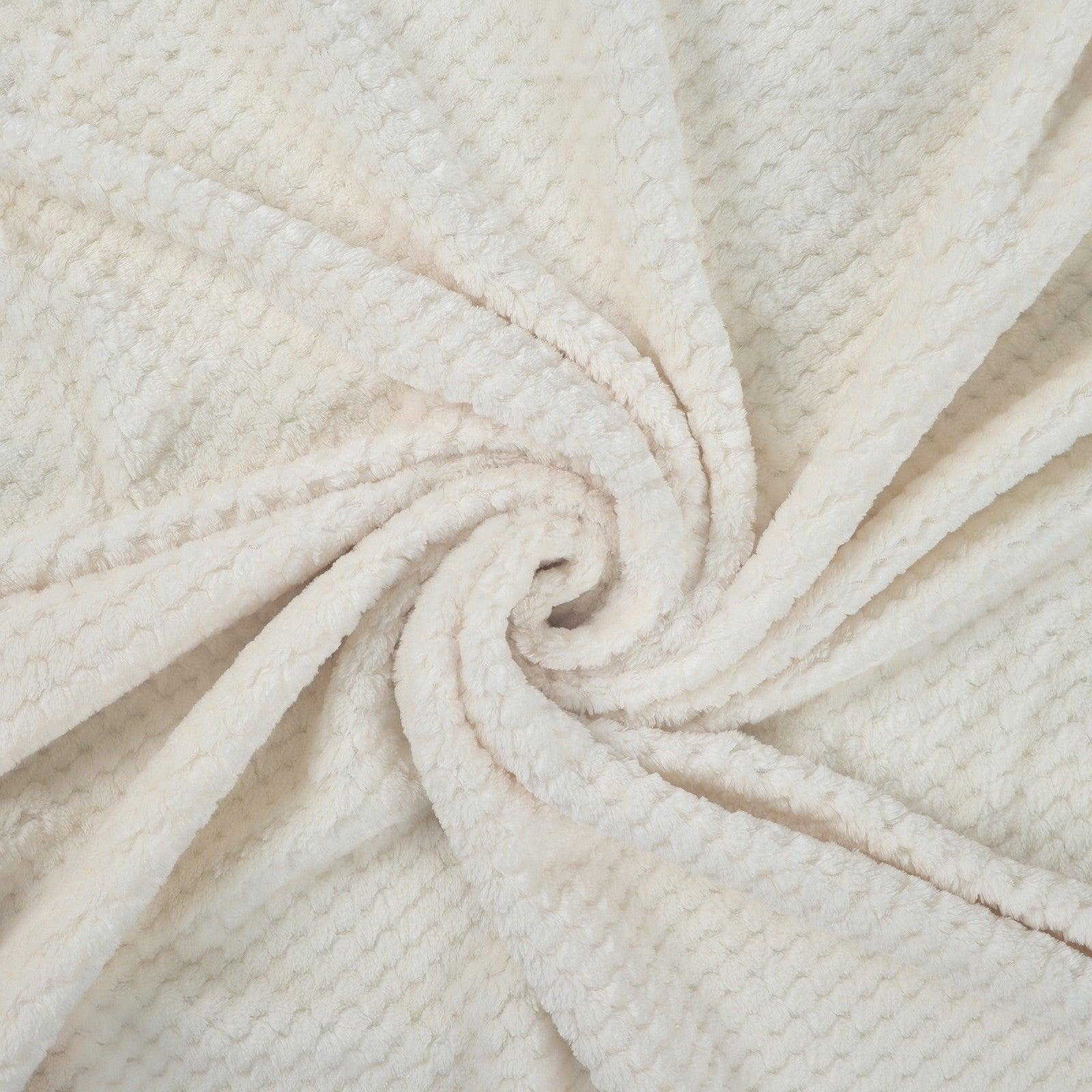Chic Blanket Throw for Modern Layering — 100% Polyester, Soft & Neutral, Machine Washable | Lumuwala — view 2