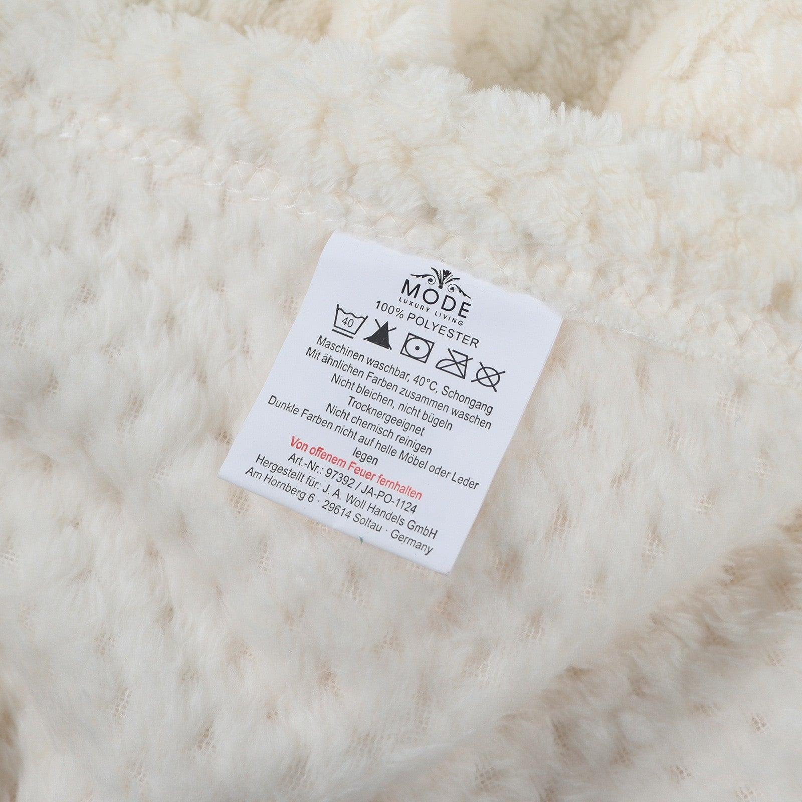 Chic Blanket Throw for Modern Layering — 100% Polyester, Soft & Neutral, Machine Washable | Lumuwala — view 4