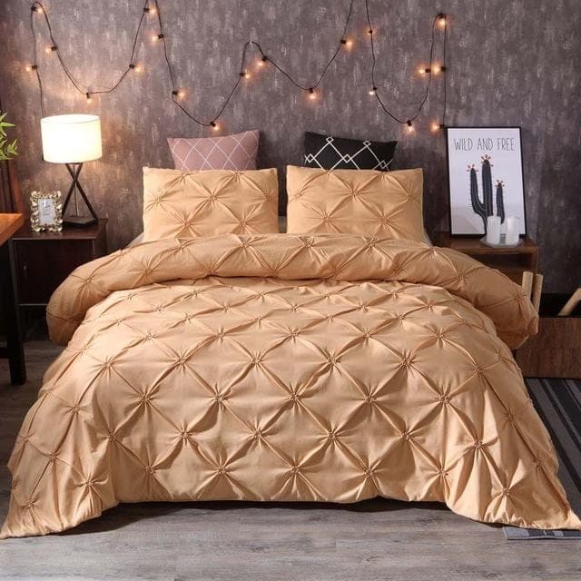 Temperature-Regulating Pinch Pleat 3 Piece Duvet Cover — Breathable Lyocell Blend, Queen 90x90in | OEKO-TEX, Machine Washable — view 5