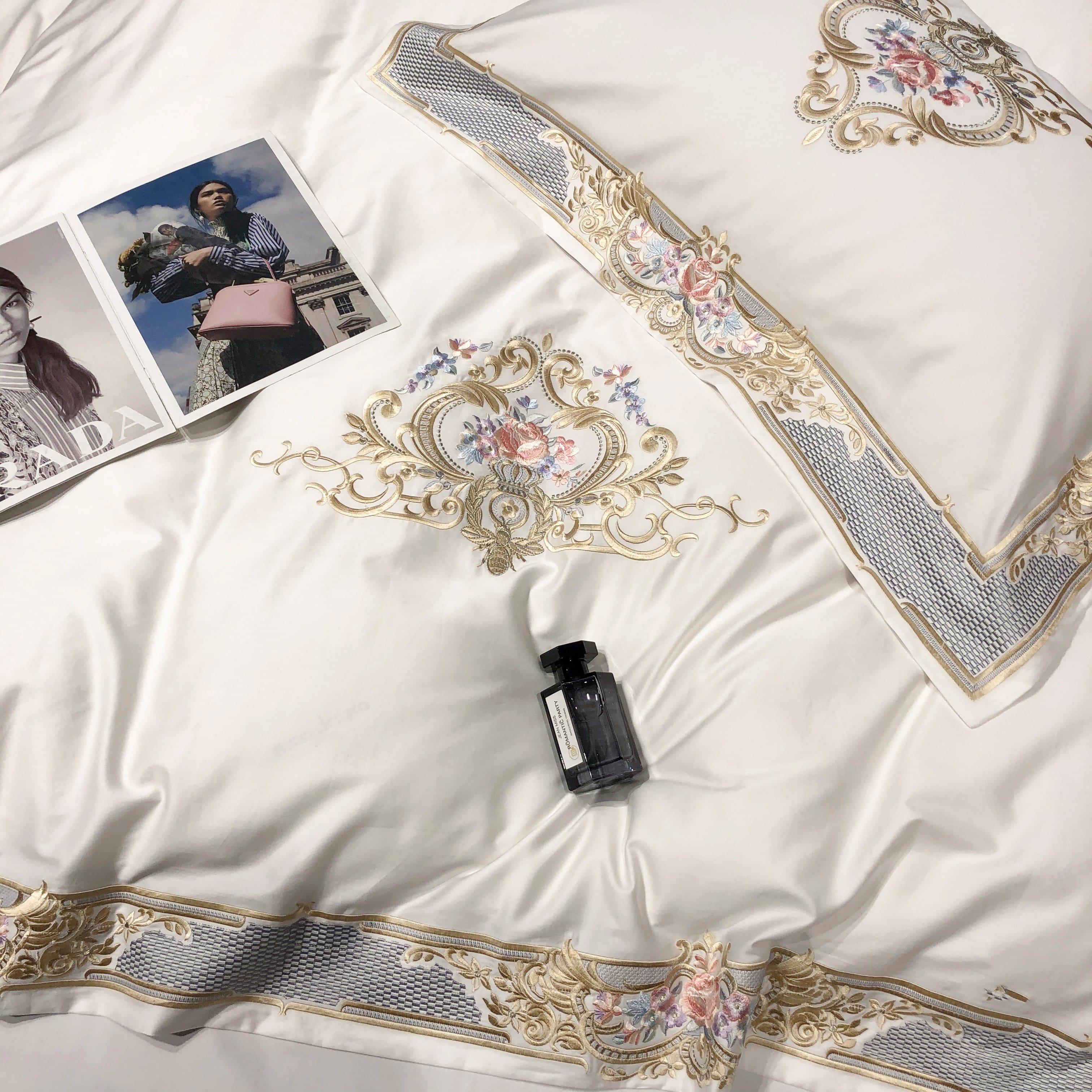 Temperature-Regulating Prarie White Duvet Cover — Breathable Lyocell Blend, Queen 90x90in | OEKO-TEX, Machine Washable — view 6
