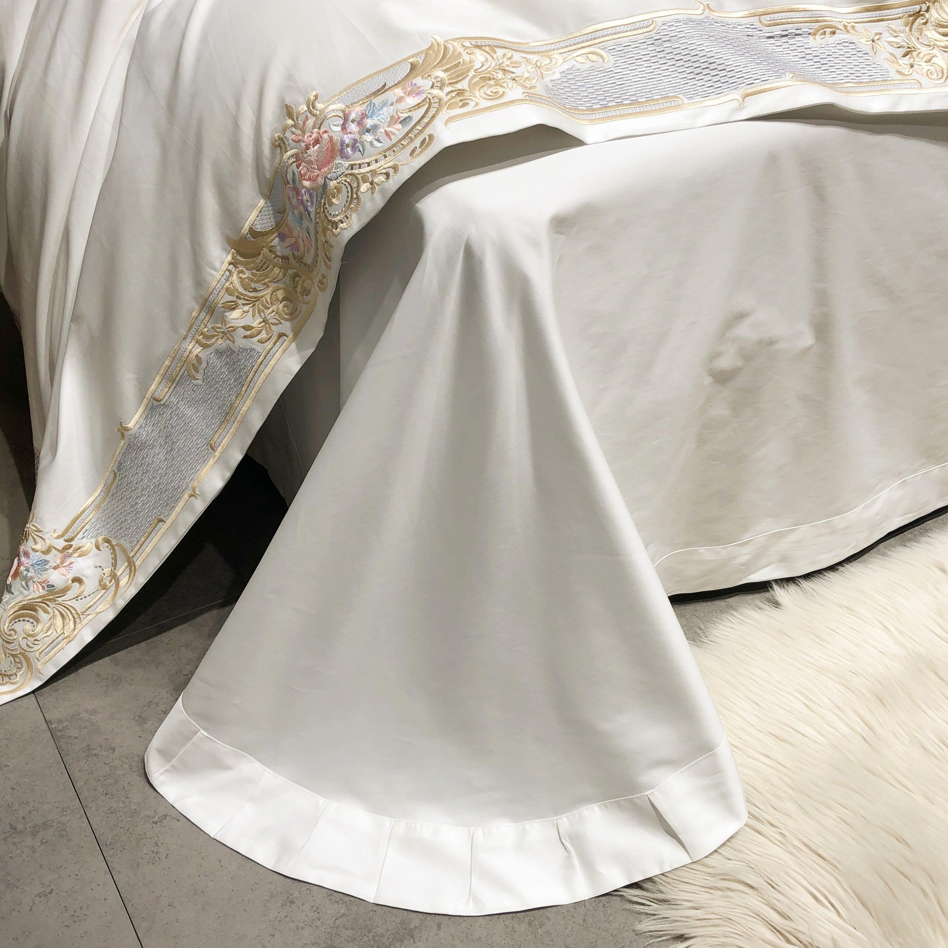 Temperature-Regulating Prarie White Duvet Cover — Breathable Lyocell Blend, Queen 90x90in | OEKO-TEX, Machine Washable — view 11
