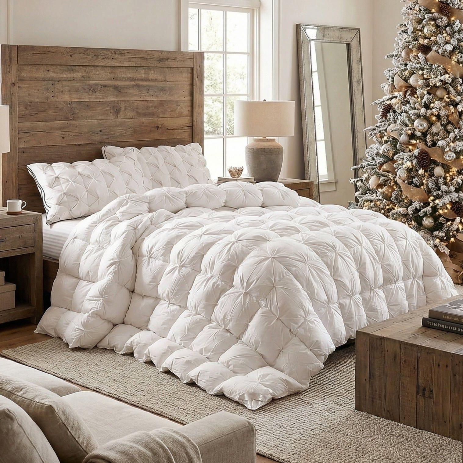 Temperature-Regulating Premium Goose Down Duvet Duvet Cover — Breathable Lyocell Blend, Queen 90x90in | OEKO-TEX, Machine Washable — view 9