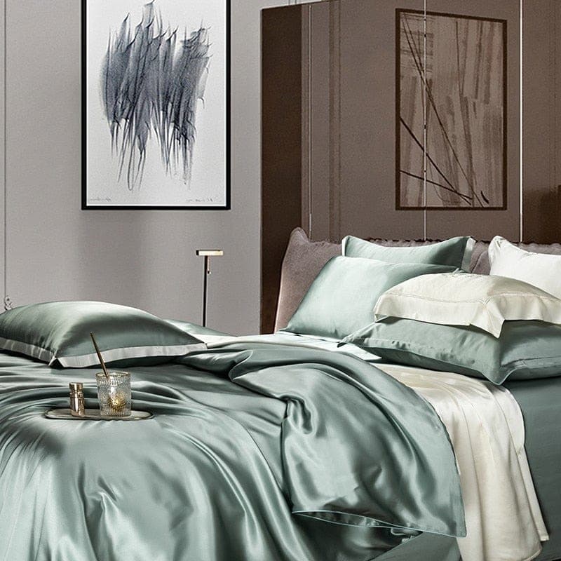 Hair & Skin-Friendly Green Mulberry Silk Bedding — 22-Momme Mulberry Silk, Queen | OEKO-TEX, Hypoallergenic — view 4