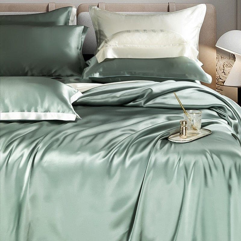 Hair & Skin-Friendly Green Mulberry Silk Bedding — 22-Momme Mulberry Silk, Queen | OEKO-TEX, Hypoallergenic — view 6