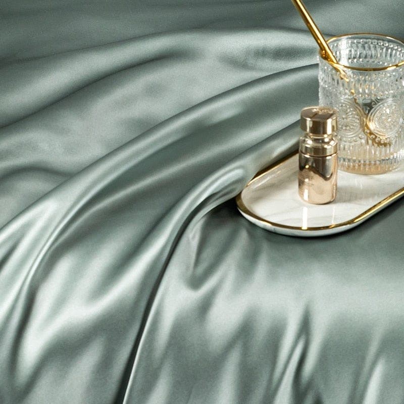 Hair & Skin-Friendly Green Mulberry Silk Bedding — 22-Momme Mulberry Silk, Queen | OEKO-TEX, Hypoallergenic — view 7