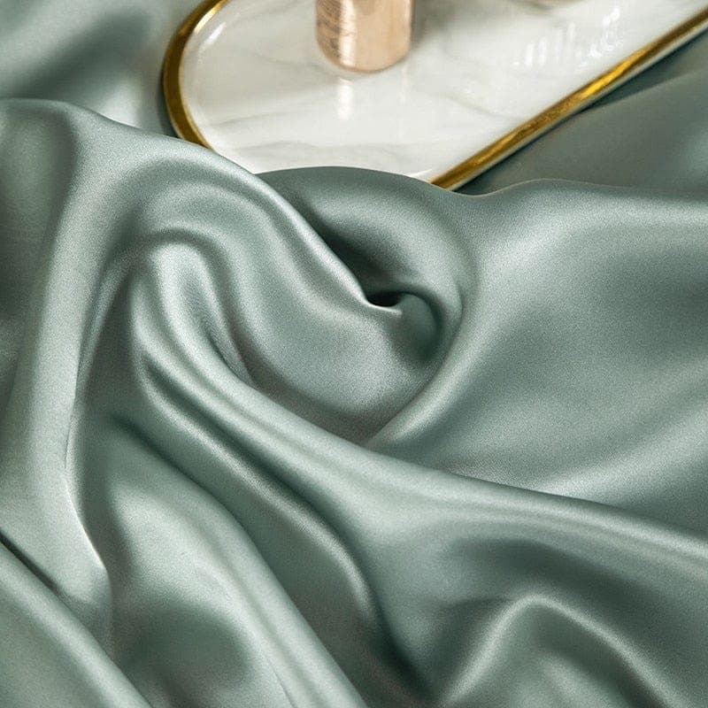 Hair & Skin-Friendly Green Mulberry Silk Bedding — 22-Momme Mulberry Silk, Queen | OEKO-TEX, Hypoallergenic — view 11
