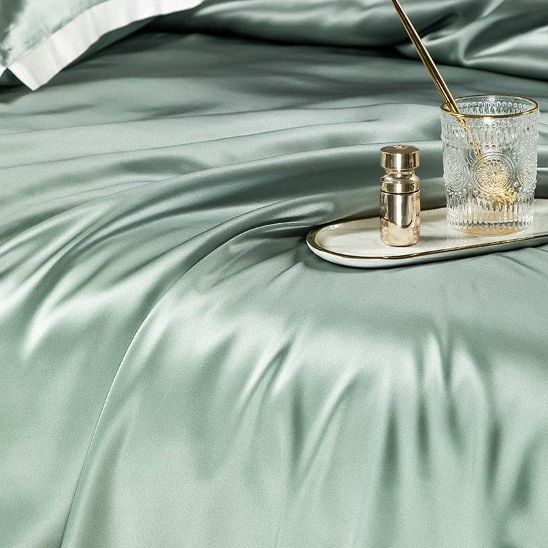 Hair & Skin-Friendly Green Mulberry Silk Bedding — 22-Momme Mulberry Silk, Queen | OEKO-TEX, Hypoallergenic — view 13