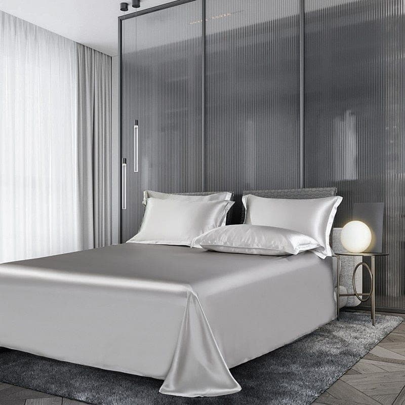 Hair & Skin-Friendly Grey Mulberry Silk Bedding — 22-Momme Mulberry Silk, Queen | OEKO-TEX, Hypoallergenic — view 8