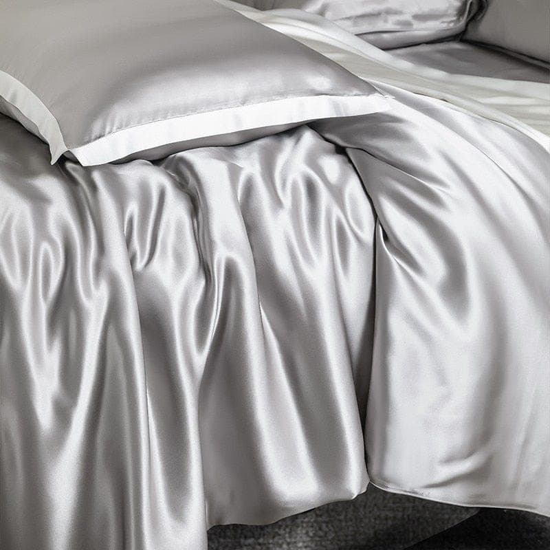 Hair & Skin-Friendly Grey Mulberry Silk Bedding — 22-Momme Mulberry Silk, Queen | OEKO-TEX, Hypoallergenic — view 10
