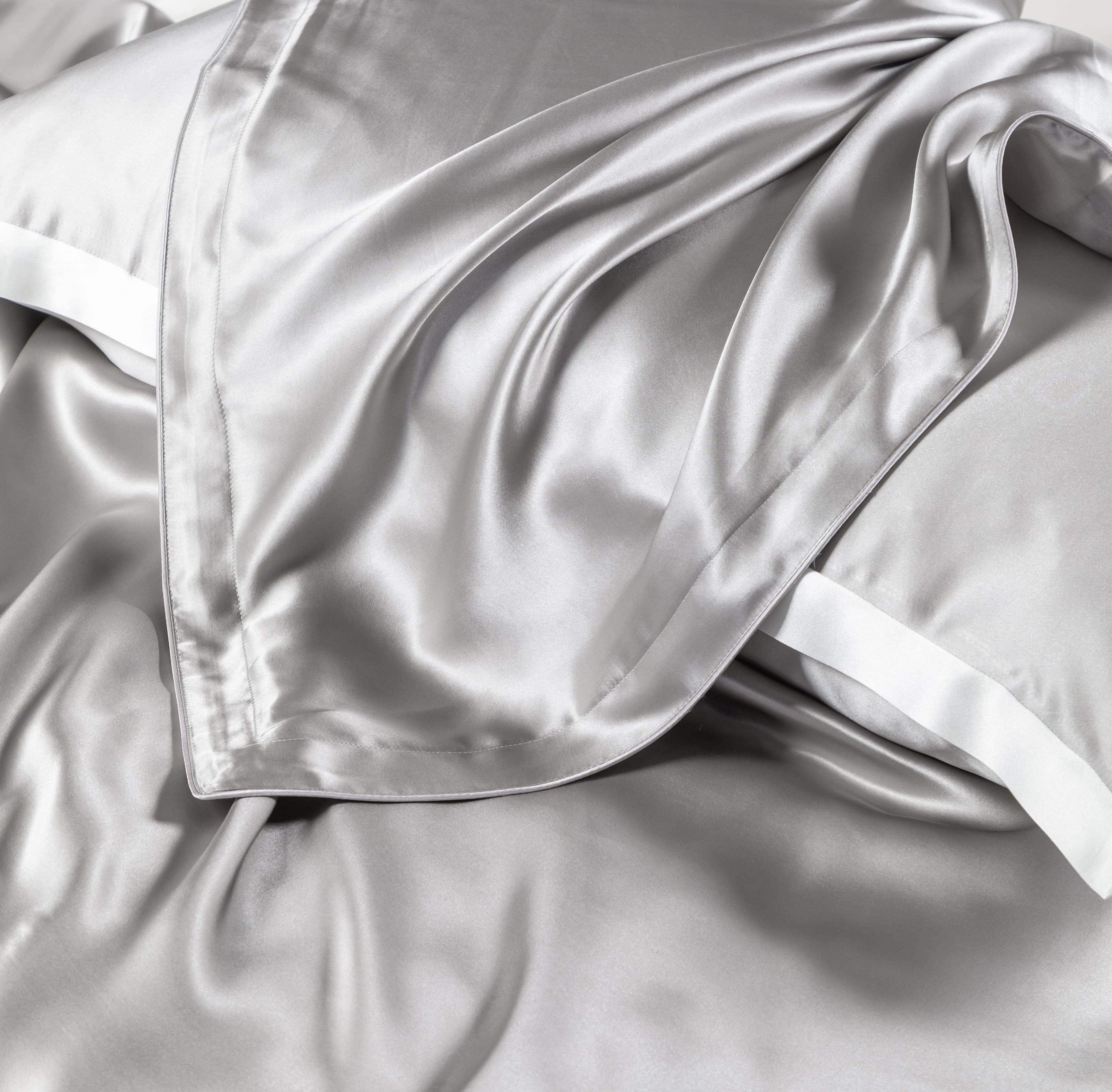 Hair & Skin-Friendly Grey Mulberry Silk Bedding — 22-Momme Mulberry Silk, Queen | OEKO-TEX, Hypoallergenic — view 14
